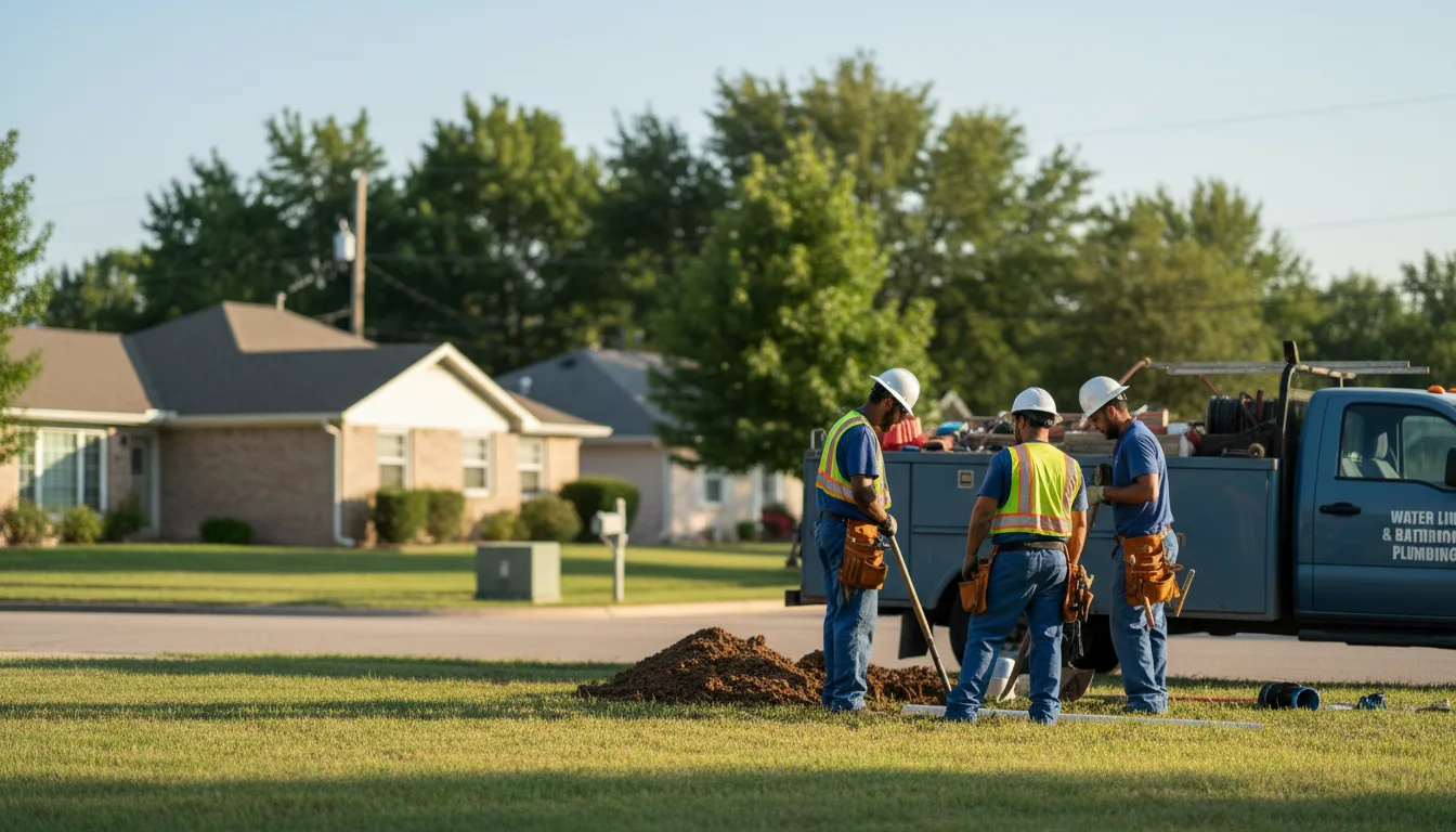 Residential water line and bathroom plumbing service in Orrstown, PA